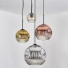 Ripoll Hanglamp, Kogellampje, Cluster hanglamp Amber, Chroom, Goud, Duidelijk, Koperkleurig, Rookkleurig, 4-lichts