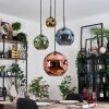 Ripoll Hanglamp, Kogellampje, Cluster hanglamp Blauw, Goud, Groen, Koperkleurig, 4-lichts