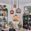 Ripoll Hanglamp, Kogellampje, Cluster hanglamp Amber, Goud, Koperkleurig, Rookkleurig, 4-lichts