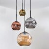 Ripoll Hanglamp, Kogellampje, Cluster hanglamp Amber, Goud, Koperkleurig, Rookkleurig, 4-lichts