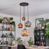 Ripoll Hanglamp, Kogellampje, Cluster hanglamp Amber, Goud, Koperkleurig, Rookkleurig, 4-lichts