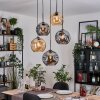 Ripoll Hanglamp, Kogellampje, Cluster hanglamp Amber, Rookkleurig, 5-lichts