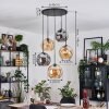 Ripoll Hanglamp, Kogellampje, Cluster hanglamp Amber, Rookkleurig, 5-lichts