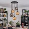 Ripoll Hanglamp, Kogellampje, Cluster hanglamp Amber, Rookkleurig, 5-lichts