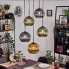 Koyoto Hanglamp, Kogellampje, Cluster hanglamp Blauw, Goud, Groen, 5-lichts