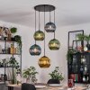 Koyoto Hanglamp, Kogellampje, Cluster hanglamp Blauw, Goud, Groen, 5-lichts