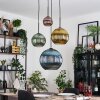 Koyoto Hanglamp, Kogellampje, Cluster hanglamp 35 cm Blauw, Goud, Groen, Koperkleurig, 4-lichts