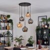 Ripoll Hanglamp, Kogellampje, Cluster hanglamp Amber, Rookkleurig, 5-lichts