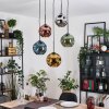 Ripoll Hanglamp, Kogellampje, Cluster hanglamp Blauw, Chroom, Goud, Groen, Koperkleurig, Rookkleurig, 5-lichts