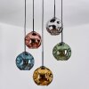 Ripoll Hanglamp, Kogellampje, Cluster hanglamp Blauw, Chroom, Goud, Groen, Koperkleurig, Rookkleurig, 5-lichts