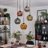 Ripoll Hanglamp, Kogellampje, Cluster hanglamp Blauw, Chroom, Goud, Groen, Koperkleurig, Rookkleurig, 5-lichts