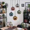 Ripoll Hanglamp, Kogellampje, Cluster hanglamp Blauw, Chroom, Goud, Groen, Koperkleurig, Rookkleurig, 5-lichts