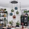 Ripoll Hanglamp, Kogellampje, Cluster hanglamp Blauw, Groen, Koperkleurig, 5-lichts