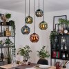 Ripoll Hanglamp, Kogellampje, Cluster hanglamp Blauw, Groen, Koperkleurig, 5-lichts