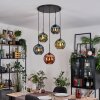 Ripoll Hanglamp, Kogellampje, Cluster hanglamp Blauw, Groen, Koperkleurig, 5-lichts