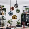 Ripoll Hanglamp, Kogellampje, Cluster hanglamp Blauw, Chroom, Goud, Groen, Koperkleurig, Rookkleurig, 5-lichts