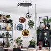 Ripoll Hanglamp, Kogellampje, Cluster hanglamp Blauw, Chroom, Goud, Groen, Koperkleurig, Rookkleurig, 5-lichts