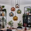 Ripoll Hanglamp, Kogellampje, Cluster hanglamp Blauw, Chroom, Goud, Groen, Koperkleurig, Rookkleurig, 5-lichts