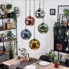 Ripoll Hanglamp, Kogellampje, Cluster hanglamp Blauw, Chroom, Goud, Groen, Koperkleurig, Rookkleurig, 5-lichts