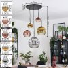 Ripoll Hanglamp, Kogellampje, Cluster hanglamp Chroom, Goud, Duidelijk, Koperkleurig, Rookkleurig, 5-lichts