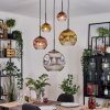 Ripoll Hanglamp, Kogellampje, Cluster hanglamp Chroom, Goud, Duidelijk, Koperkleurig, Rookkleurig, 5-lichts