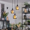 Fanhaes Hanglamp, Hanglamp, Cluster hanglamp Chroom, Rookkleurig, 3-lichts