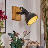 Hagan Wandlamp, Muurspot Chroom, Natuurlijke kleuren, Zwart, 1-licht