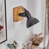 Hagan Wandlamp, Muurspot Chroom, Natuurlijke kleuren, Zwart, 1-licht