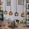 Ripoll Hanglamp, Kogellampje, Hanglamp Blauw, Groen, Koperkleurig, 4-lichts