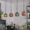 Ripoll Hanglamp, Kogellampje, Hanglamp Blauw, Groen, Koperkleurig, 4-lichts