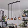 Ripoll Hanglamp, Kogellampje, Hanglamp Blauw, Groen, Koperkleurig, 4-lichts