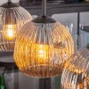 Ripoll Hanglamp, Kogellampje, Hanglamp Amber, Duidelijk, Rookkleurig, 4-lichts