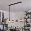 Ripoll Hanglamp, Kogellampje, Hanglamp Amber, Duidelijk, Rookkleurig, 4-lichts