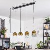 Ripoll Hanglamp, Kogellampje, Hanglamp Goud, Duidelijk, 4-lichts