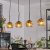 Ripoll Hanglamp, Kogellampje, Hanglamp Goud, Duidelijk, 4-lichts