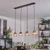 Ripoll Hanglamp, Kogellampje, Hanglamp Chroom, Duidelijk, Rookkleurig, 4-lichts