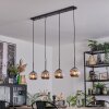 Ripoll Hanglamp, Kogellampje, Hanglamp Chroom, Rookkleurig, 4-lichts