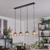 Ripoll Hanglamp, Kogellampje, Hanglamp Duidelijk, Rookkleurig, 4-lichts