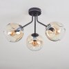 Ripoll Plafondlamp, Kogellampje Amber, Duidelijk, 3-lichts