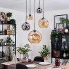 Ripoll Hanglamp, Kogellampje, Cluster hanglamp Amber, Rookkleurig, 5-lichts