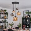 Ripoll Hanglamp, Kogellampje, Cluster hanglamp Amber, Rookkleurig, 5-lichts