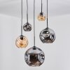 Ripoll Hanglamp, Kogellampje, Cluster hanglamp Amber, Rookkleurig, 5-lichts