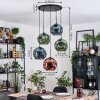 Ripoll Hanglamp, Kogellampje, Cluster hanglamp Blauw, Groen, Koperkleurig, 5-lichts