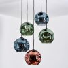 Ripoll Hanglamp, Kogellampje, Cluster hanglamp Blauw, Groen, Koperkleurig, 5-lichts