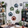 Ripoll Hanglamp, Kogellampje, Cluster hanglamp Blauw, Groen, Koperkleurig, 5-lichts