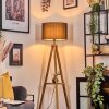 Soungou Staande lamp Hout donker, Zwart, 1-licht