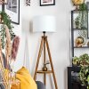 Soungou Staande lamp Hout donker, Zwart, 1-licht