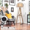 Soungou Staande lamp Hout donker, Zwart, 1-licht