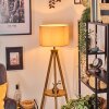 Soungou Staande lamp Hout donker, Zwart, 1-licht