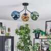 Ripoll Plafondlamp, Kogellampje Blauw, Goud, Groen, 3-lichts